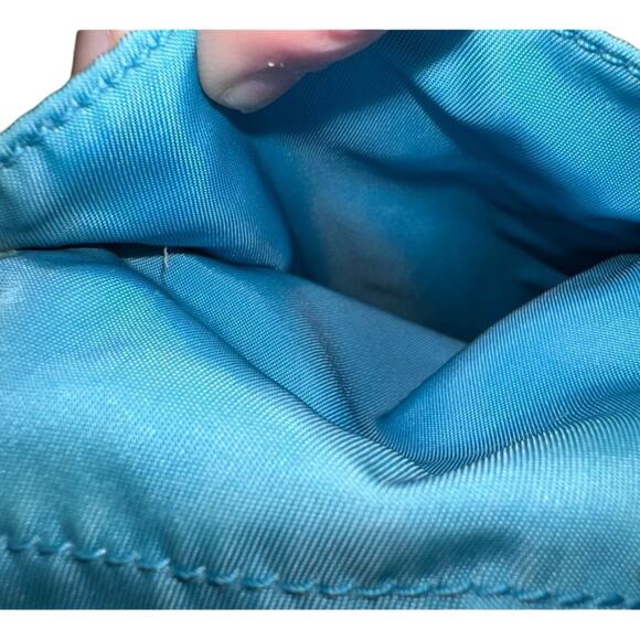 Prada Teal Tessuto Nylon with Leather Handles and Trim Tote, GUC vintage - Picture 13 of 13